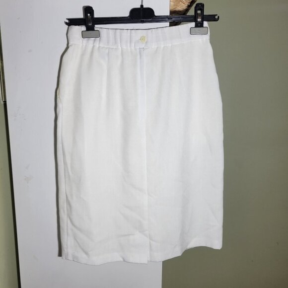 Vintage 1980s Koret white single breasted blazer suit skirt set small medium - Picture 12 of 15